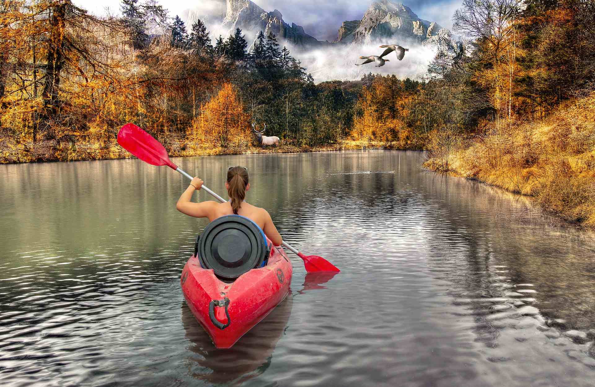faire du kayak en automne